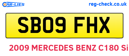 SB09FHX are the vehicle registration plates.