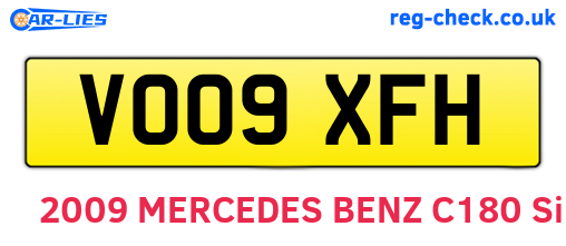 VO09XFH are the vehicle registration plates.