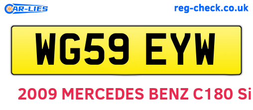 WG59EYW are the vehicle registration plates.