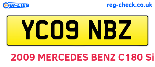 YC09NBZ are the vehicle registration plates.