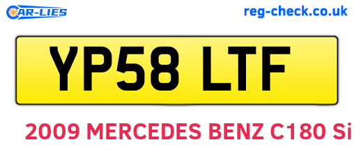 YP58LTF are the vehicle registration plates.