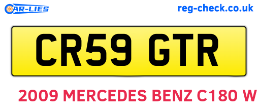 CR59GTR are the vehicle registration plates.
