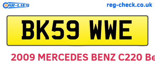 BK59WWE are the vehicle registration plates.