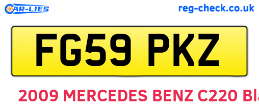 FG59PKZ are the vehicle registration plates.