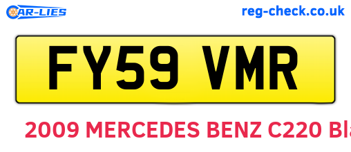 FY59VMR are the vehicle registration plates.