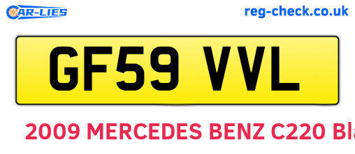 GF59VVL are the vehicle registration plates.