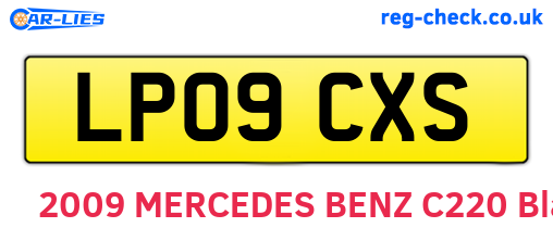 LP09CXS are the vehicle registration plates.