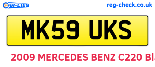 MK59UKS are the vehicle registration plates.