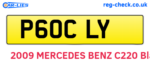 P60CLY are the vehicle registration plates.