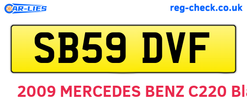 SB59DVF are the vehicle registration plates.
