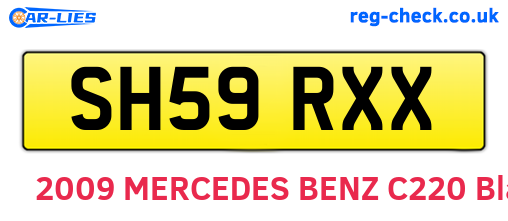 SH59RXX are the vehicle registration plates.