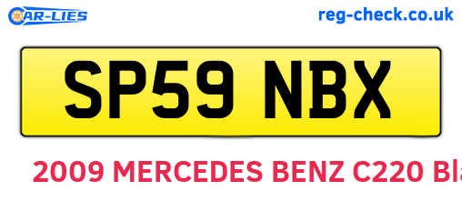 SP59NBX are the vehicle registration plates.