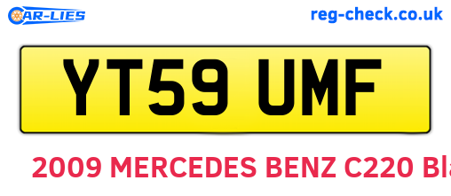 YT59UMF are the vehicle registration plates.