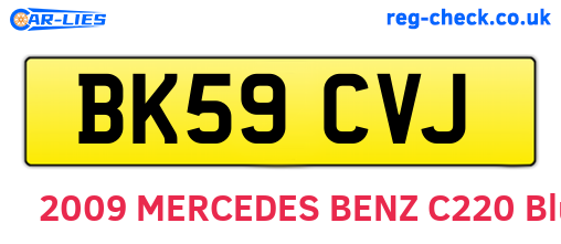 BK59CVJ are the vehicle registration plates.