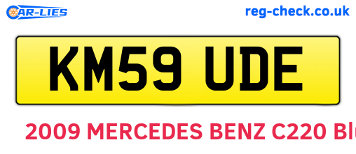 KM59UDE are the vehicle registration plates.