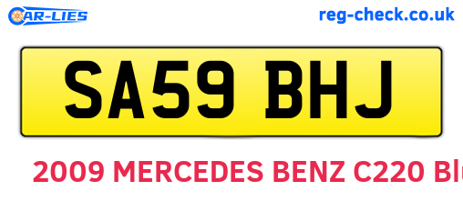 SA59BHJ are the vehicle registration plates.