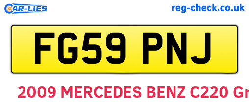 FG59PNJ are the vehicle registration plates.