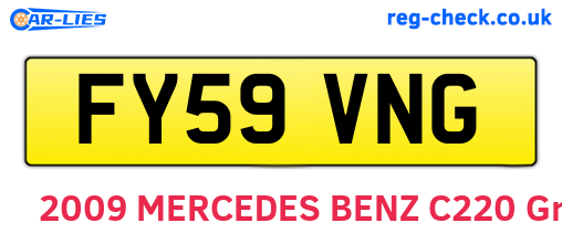FY59VNG are the vehicle registration plates.