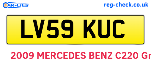 LV59KUC are the vehicle registration plates.
