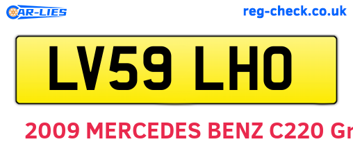LV59LHO are the vehicle registration plates.