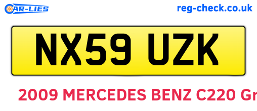 NX59UZK are the vehicle registration plates.