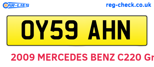 OY59AHN are the vehicle registration plates.