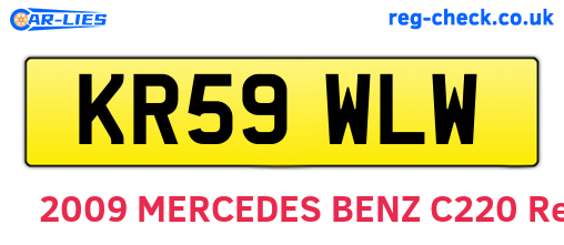 KR59WLW are the vehicle registration plates.