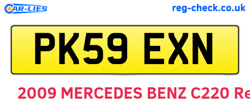 PK59EXN are the vehicle registration plates.