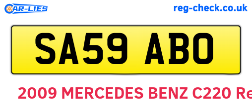 SA59ABO are the vehicle registration plates.