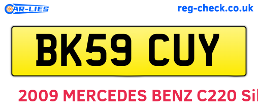 BK59CUY are the vehicle registration plates.