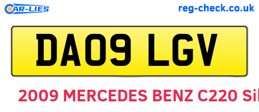 DA09LGV are the vehicle registration plates.