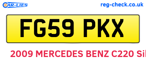FG59PKX are the vehicle registration plates.