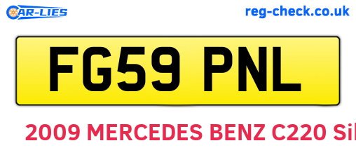 FG59PNL are the vehicle registration plates.
