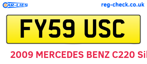 FY59USC are the vehicle registration plates.