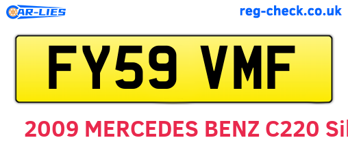 FY59VMF are the vehicle registration plates.