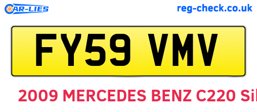 FY59VMV are the vehicle registration plates.