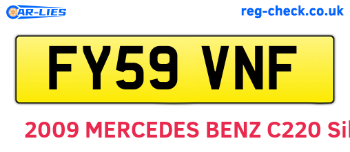 FY59VNF are the vehicle registration plates.