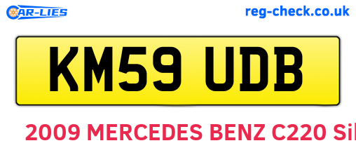 KM59UDB are the vehicle registration plates.