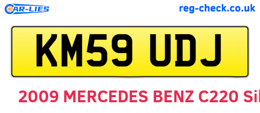 KM59UDJ are the vehicle registration plates.