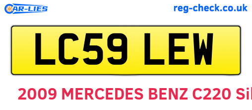 LC59LEW are the vehicle registration plates.
