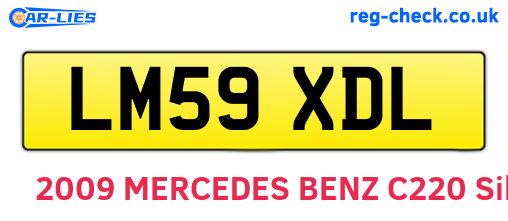 LM59XDL are the vehicle registration plates.