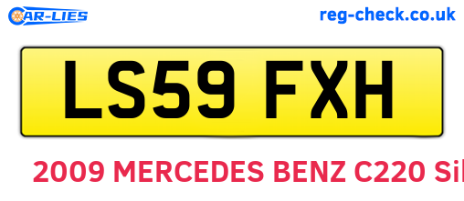 LS59FXH are the vehicle registration plates.