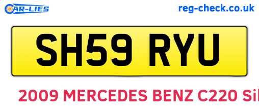 SH59RYU are the vehicle registration plates.