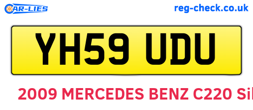 YH59UDU are the vehicle registration plates.