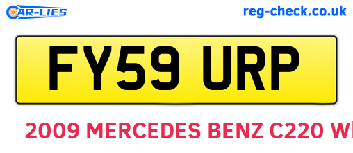 FY59URP are the vehicle registration plates.
