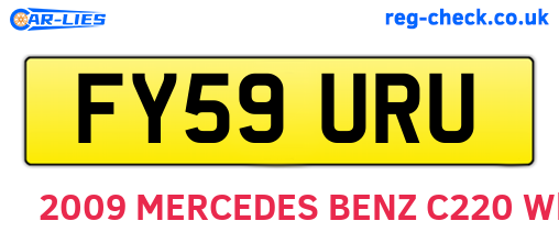 FY59URU are the vehicle registration plates.