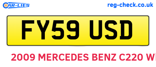 FY59USD are the vehicle registration plates.