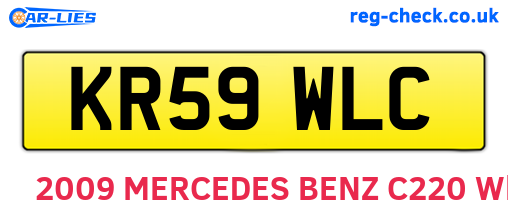 KR59WLC are the vehicle registration plates.