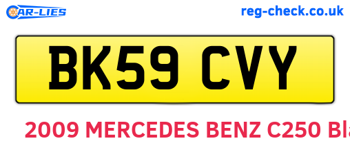BK59CVY are the vehicle registration plates.