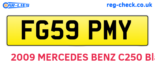 FG59PMY are the vehicle registration plates.